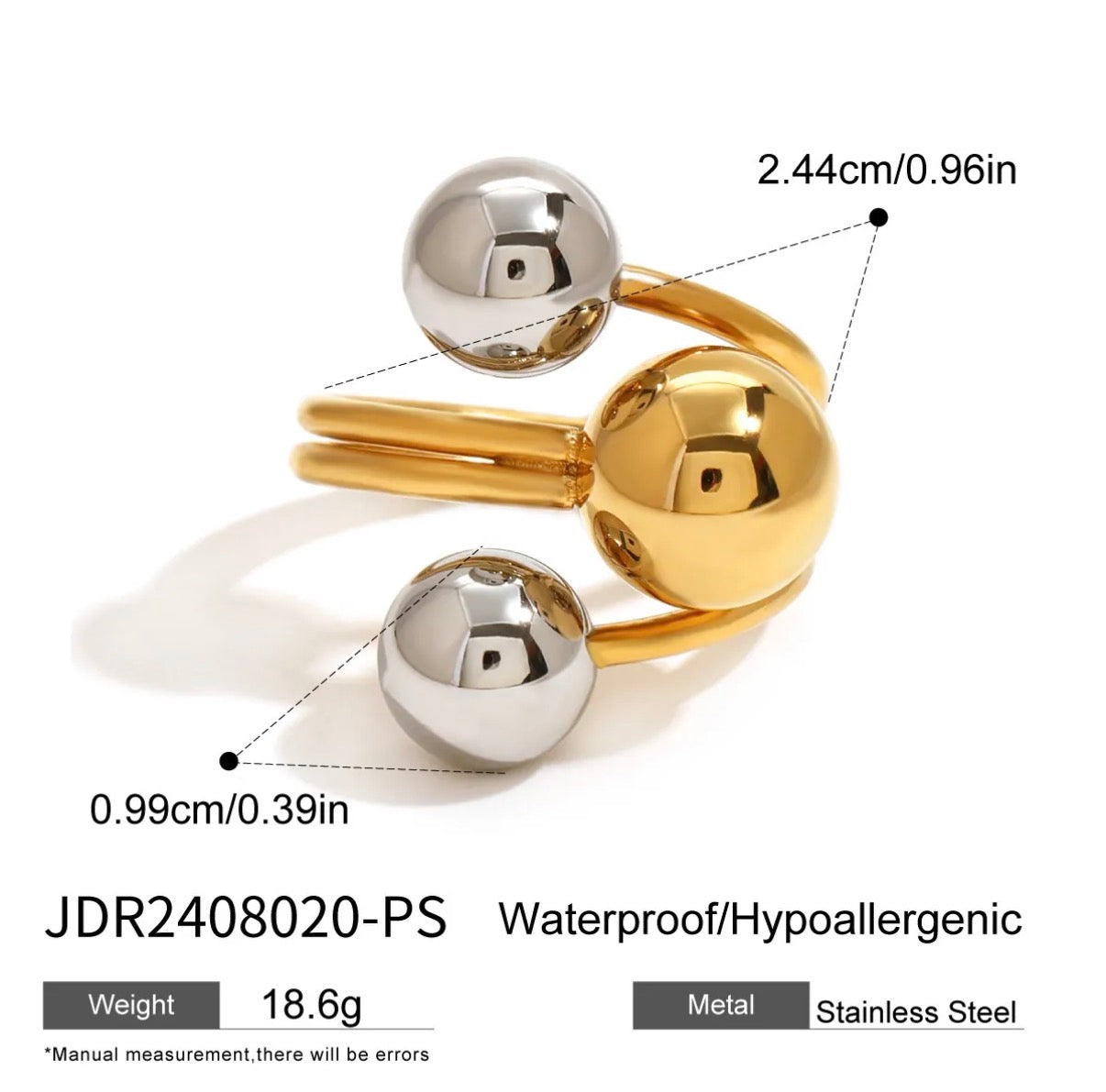 Irregular Geometric Ring Stainless Steel