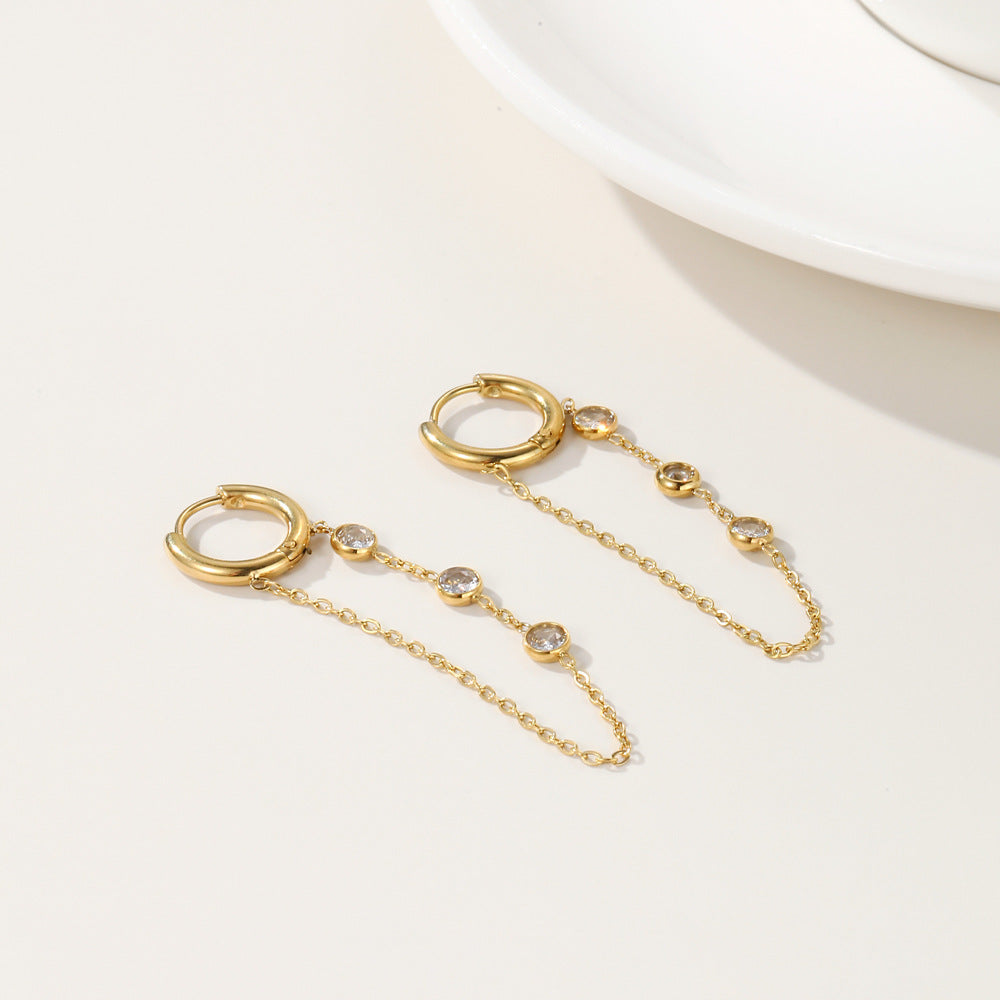 Choker Earrings 18K Gold Plated Stainless Steel