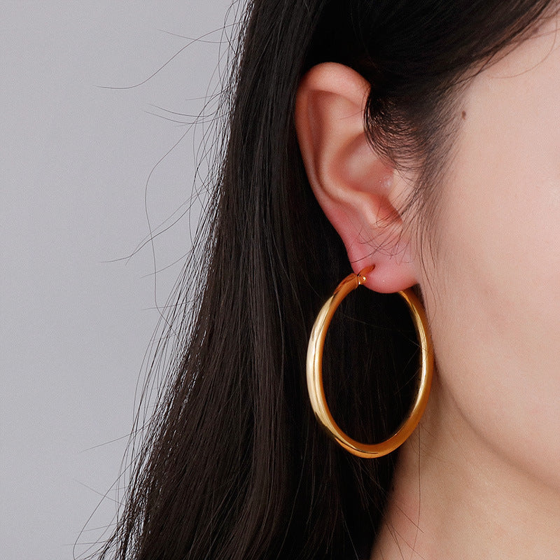 Hoops 18K Gold Plated Steel