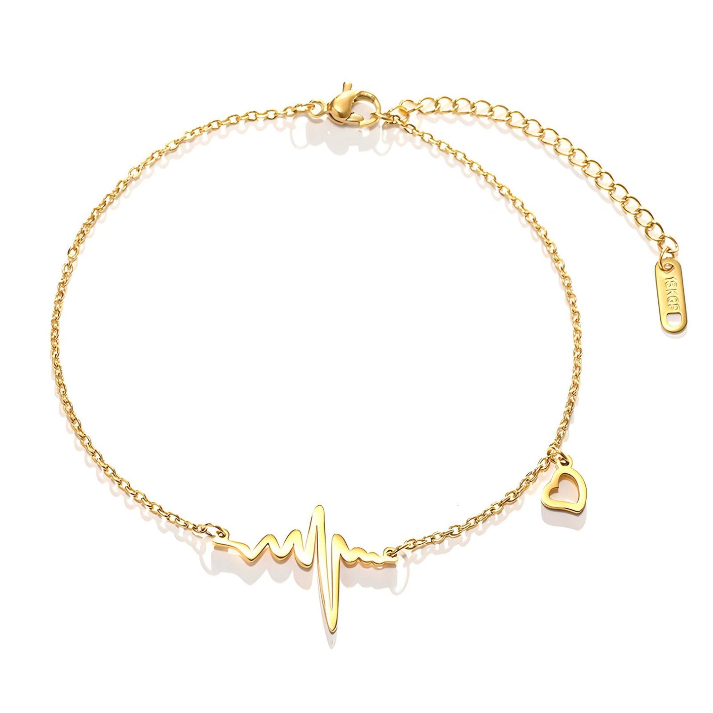 Hearts Bracelet 18K Gold Plated Steel