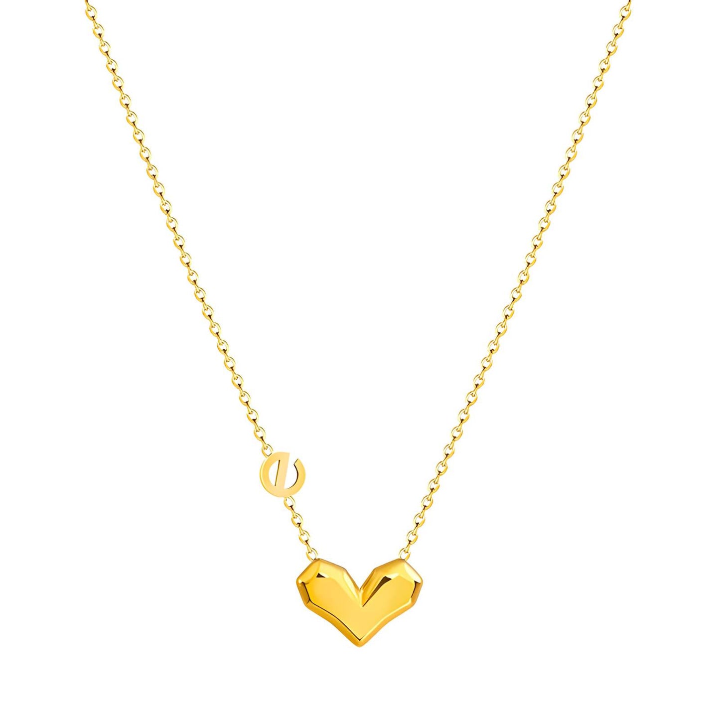 Heart Necklace 18K Gold Plated Steel