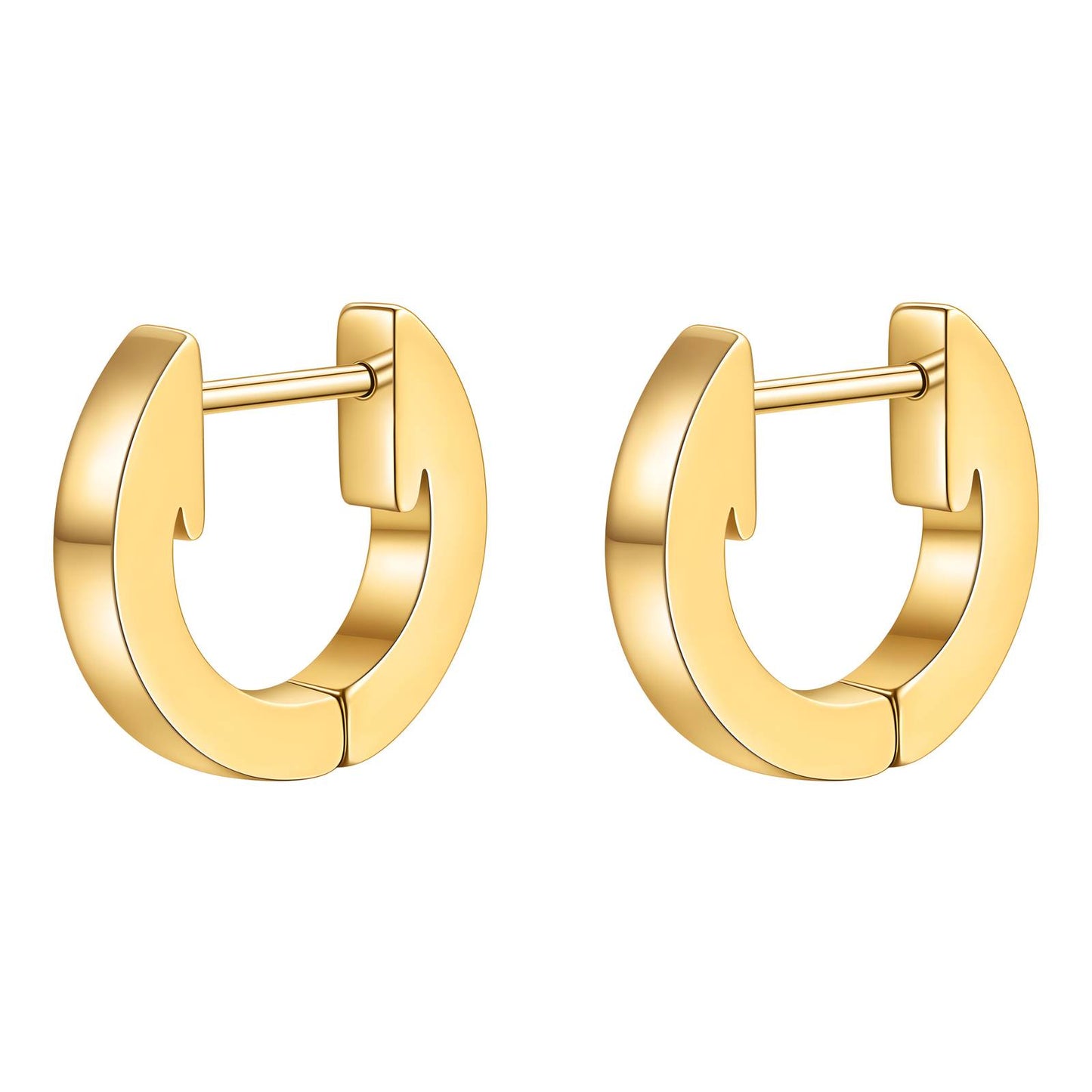 Earrings, 18K Gold Plated Steel
