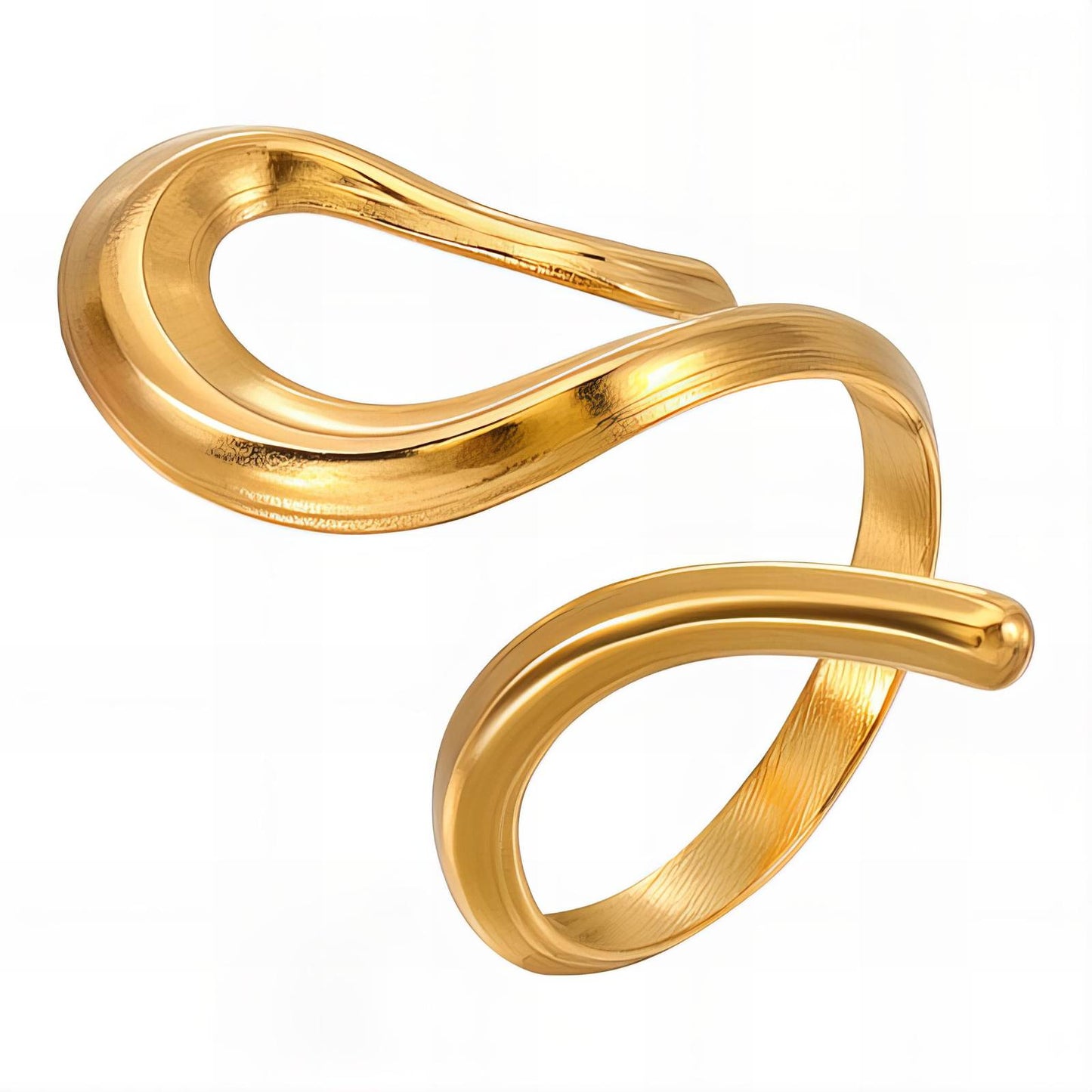 Ring, 18K Gold Plated Steel