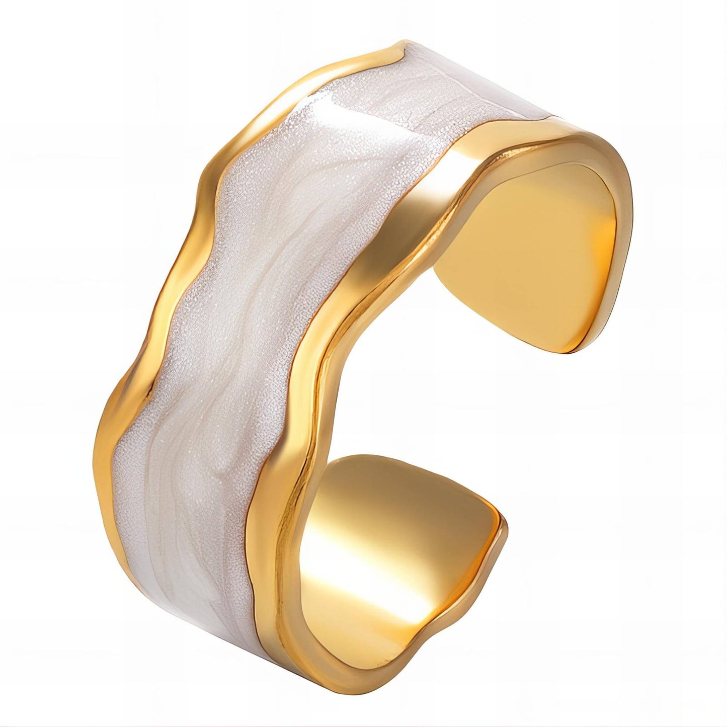 Ring, 18K Gold Plated Steel