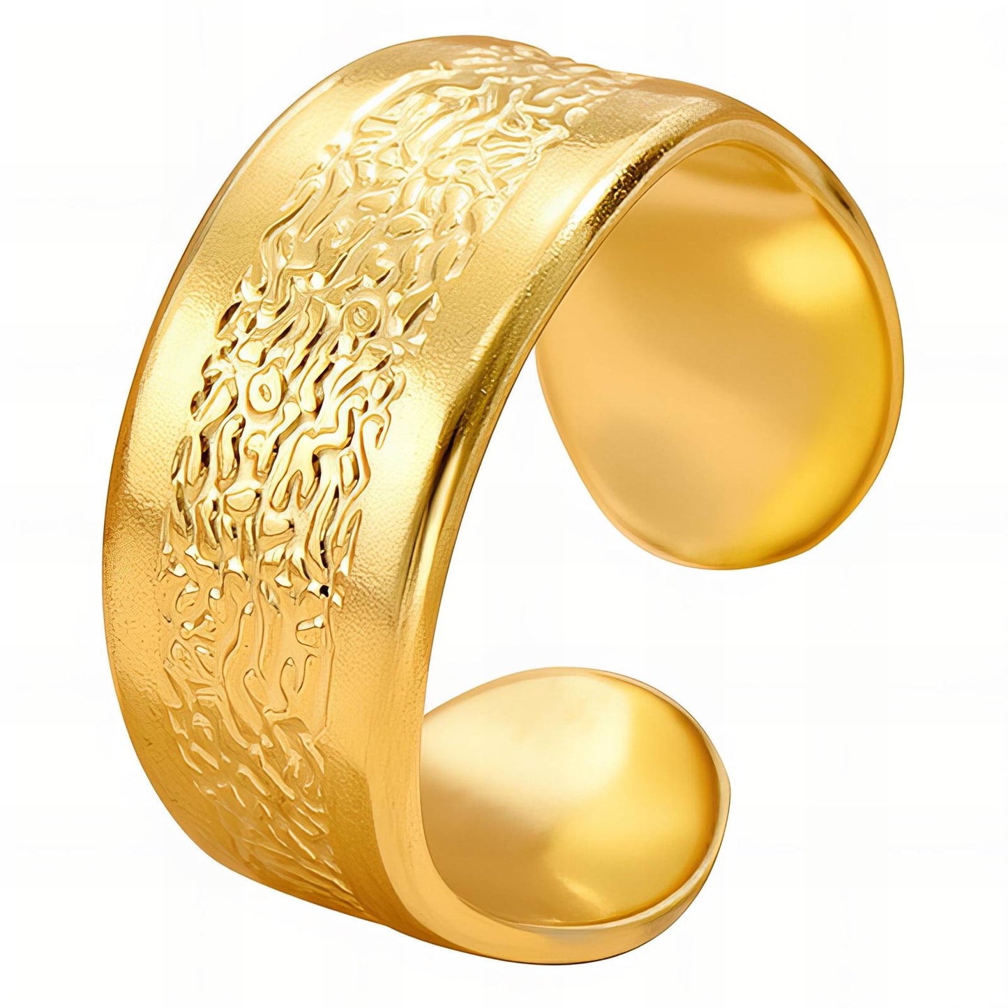 Ring, 18K Gold Plated Steel