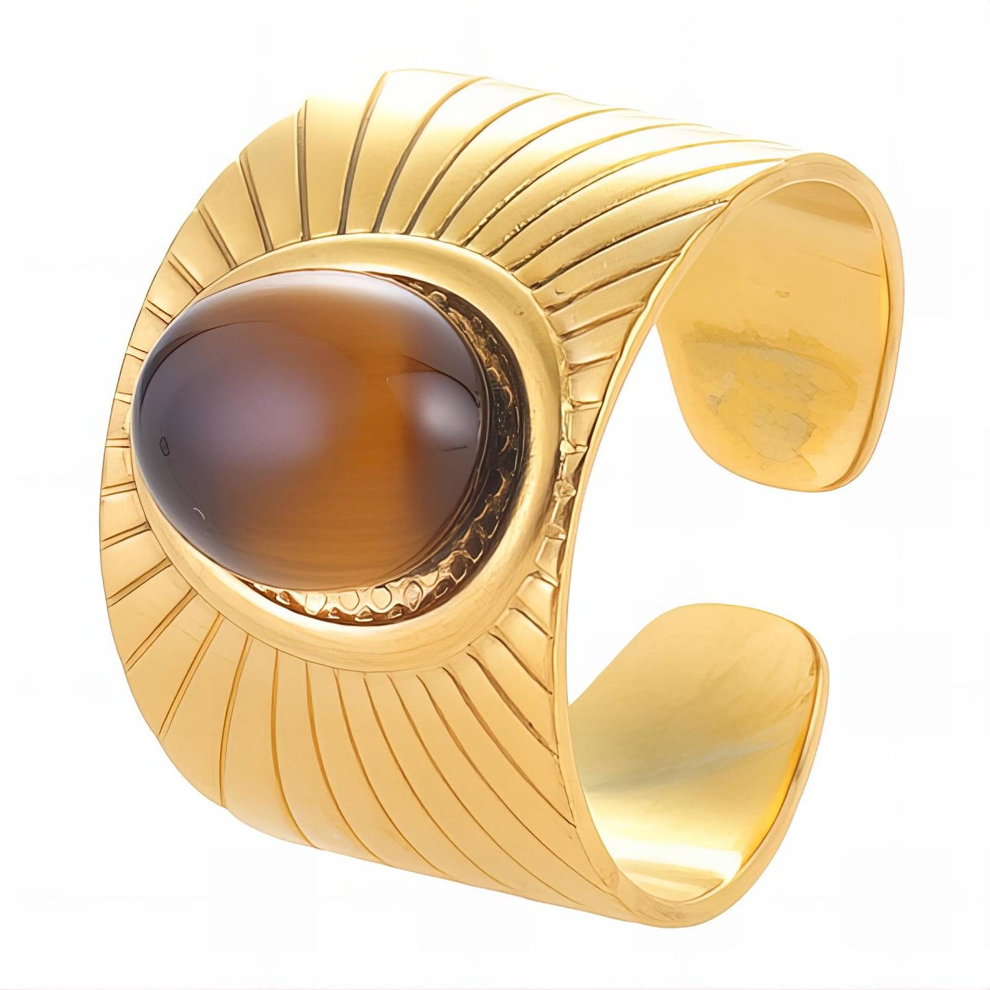 Ring, 18K Gold Plated Steel