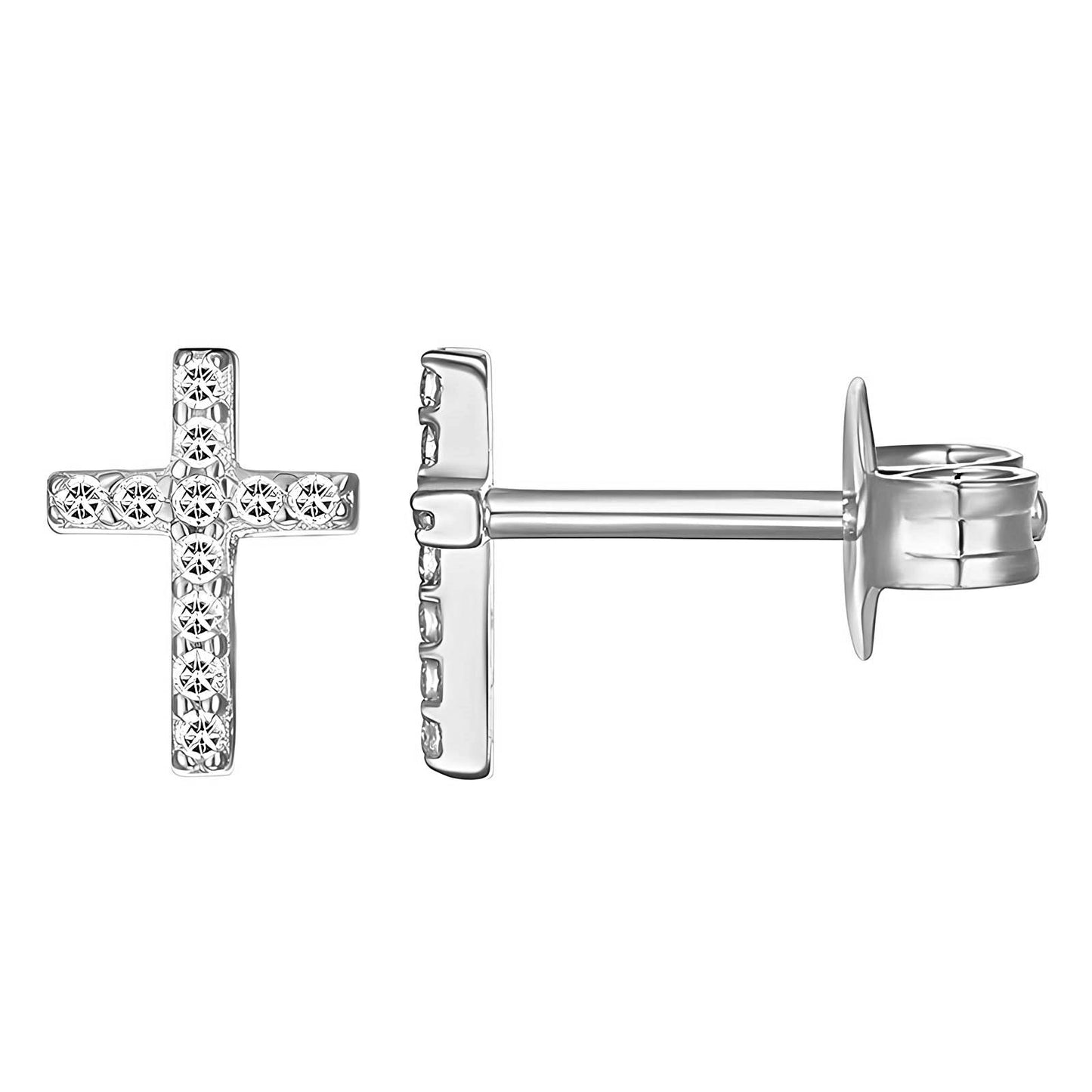 "Crosses" Earrings, Stainless Steel