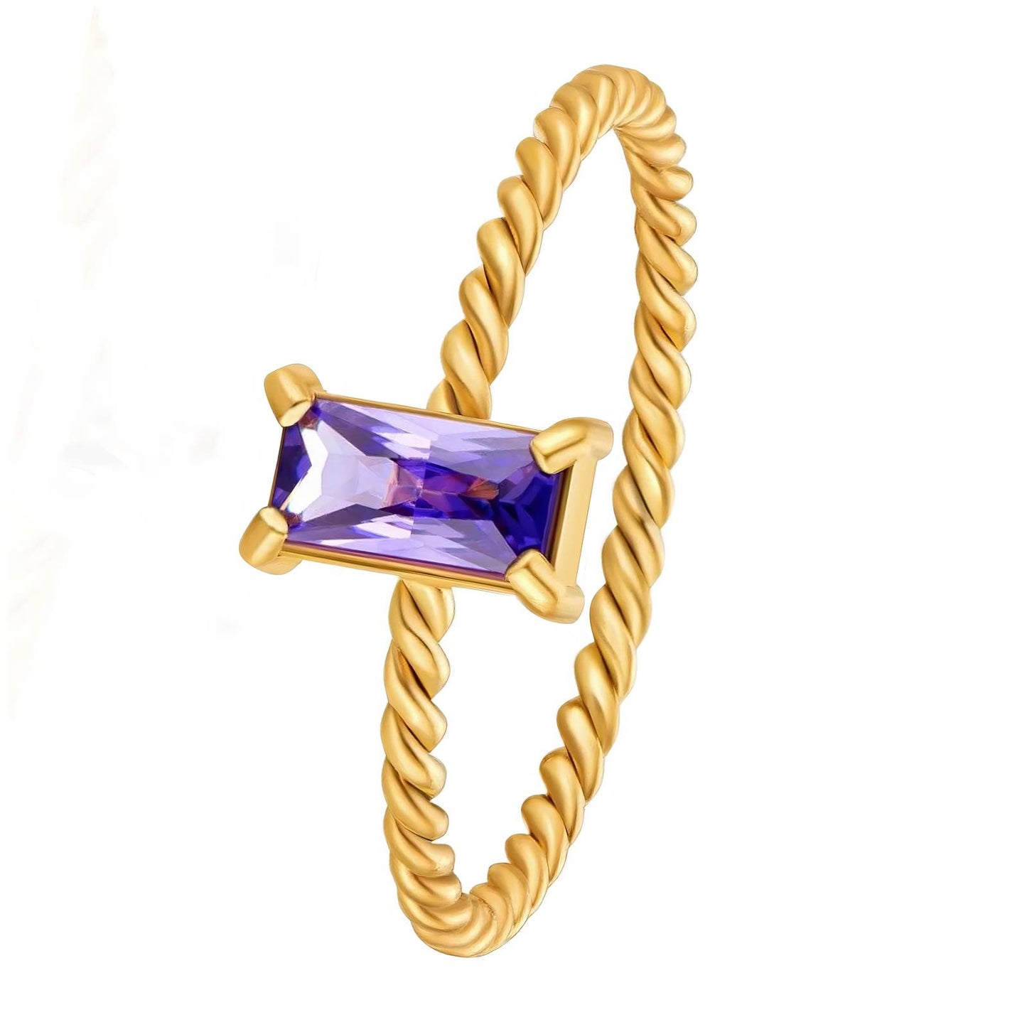 Ring, 18K Gold Plated Steel