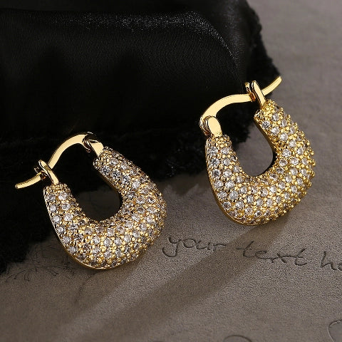 Zircon 18K Gold Plated Earrings