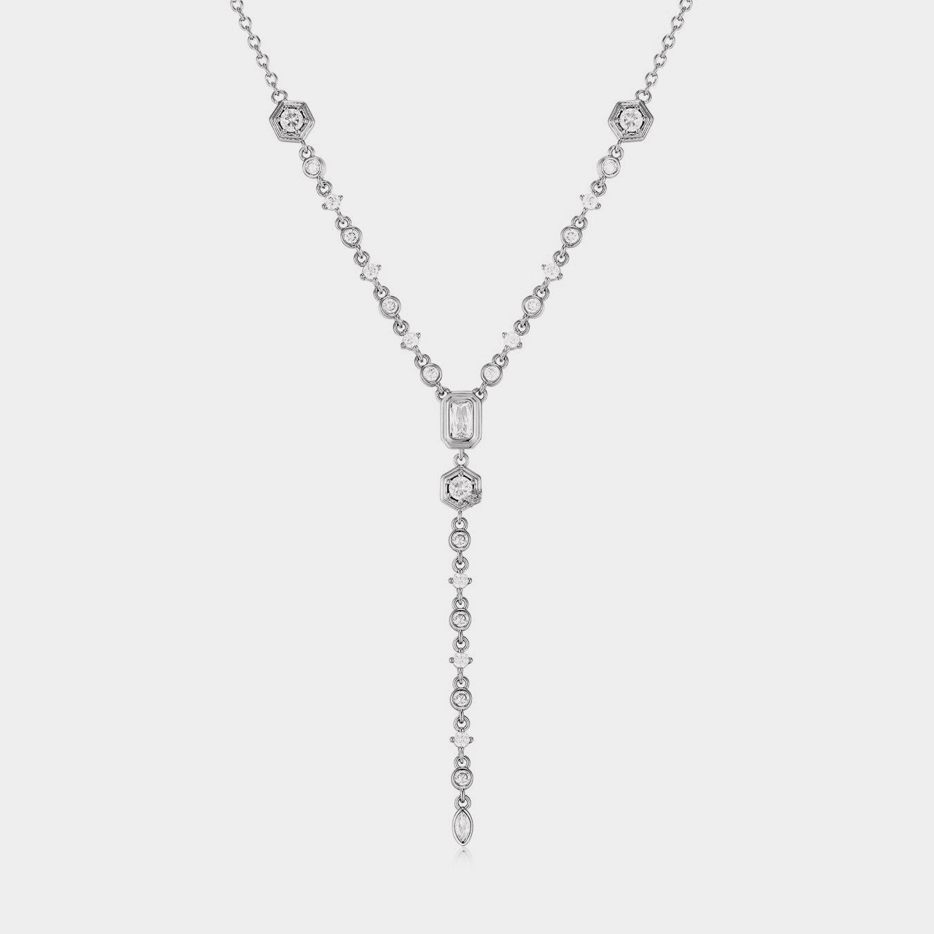 Zircon Necklace Stainless Steel