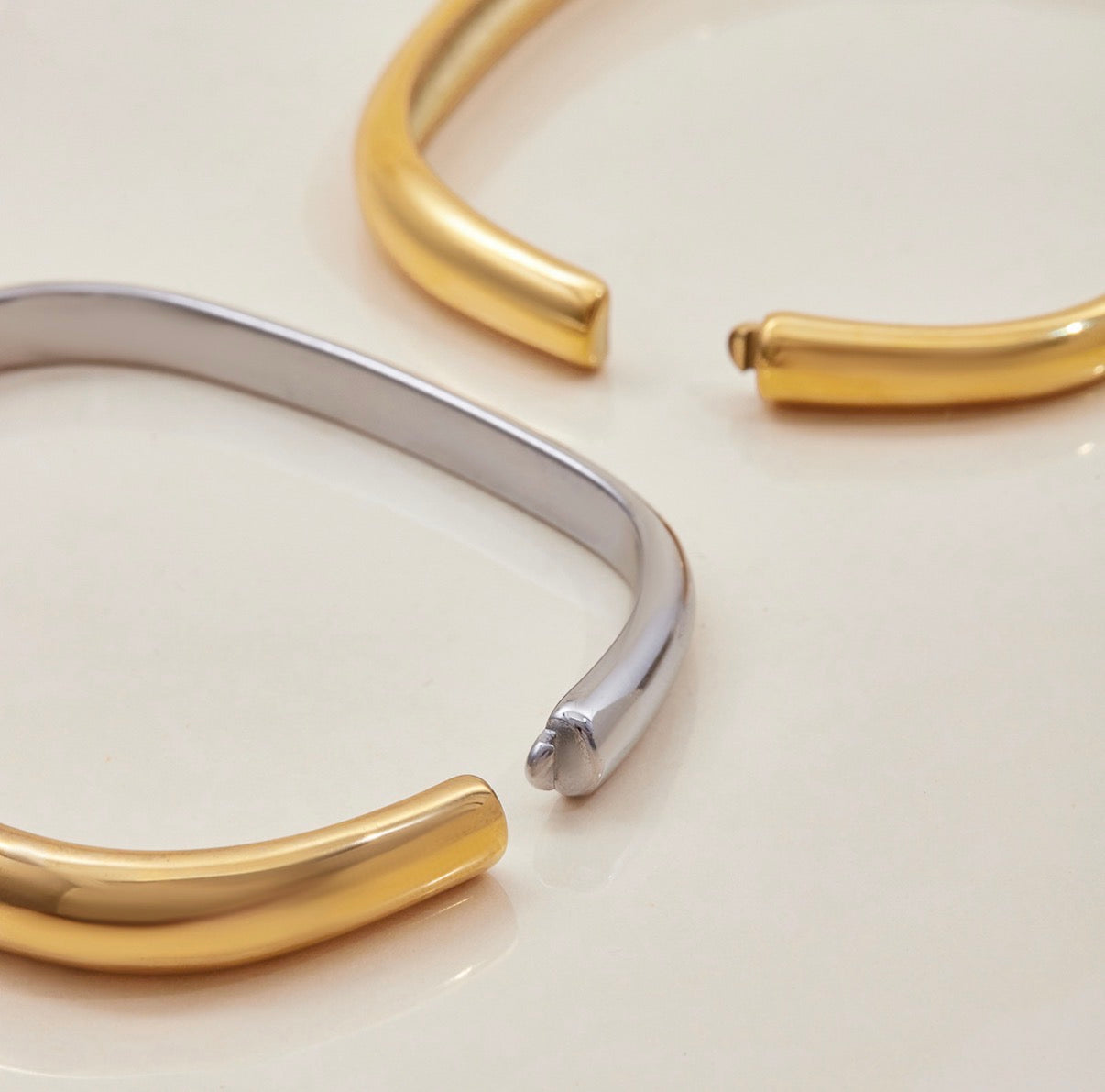 Square Cuff Bracelet Stainless Steel
