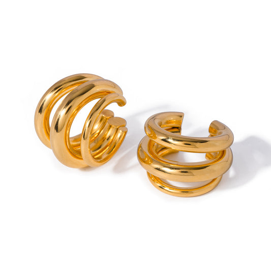 Ear Cuffs Stainless Steel 18K Gold Plated