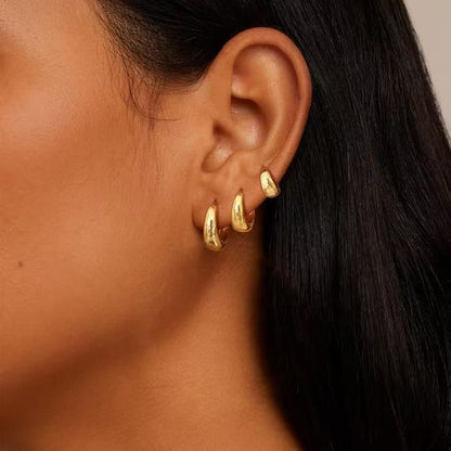 Hoop Earrings 15mm 18K Gold Plated