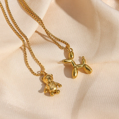 Zodiac Animal Stainless Steel 18k Gold Plated Necklaces