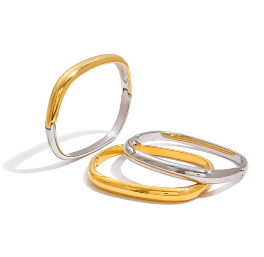 Square Cuff Bracelet Stainless Steel
