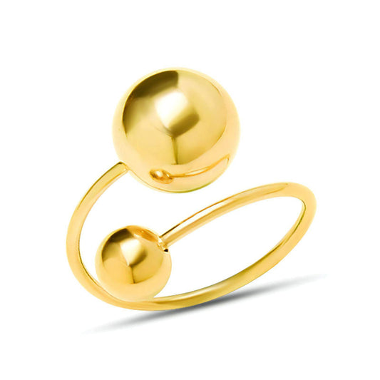 Ring, 18K Gold Plated Steel