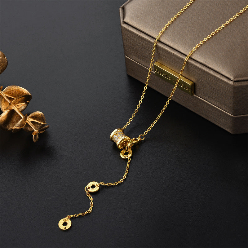 Cartoon Letter 18k Gold Plated Steel Necklaces