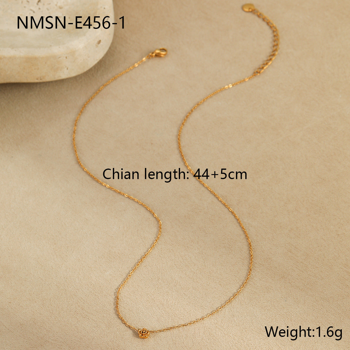 Flower Necklace 18K Gold Plated Steel