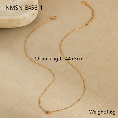 Flower Necklace 18K Gold Plated Steel