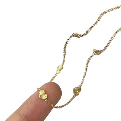 Heart Shape 18K Gold Plated Steel Necklace