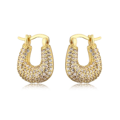 Zircon 18K Gold Plated Earrings