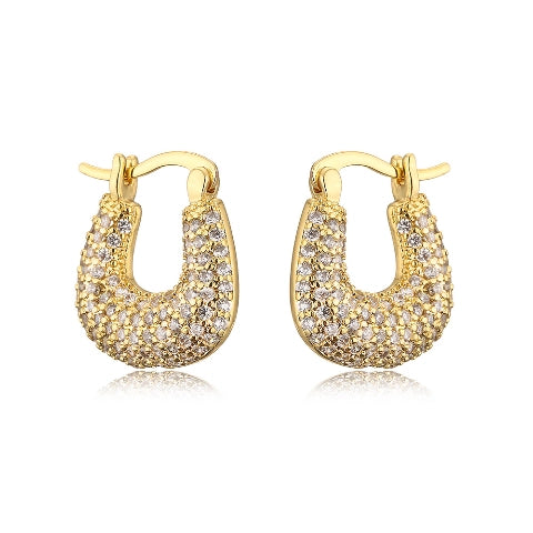 Zircon 18K Gold Plated Earrings