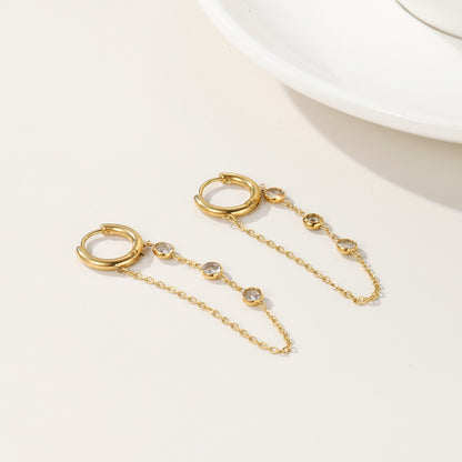 Choker Earrings 18K Gold Plated Stainless Steel