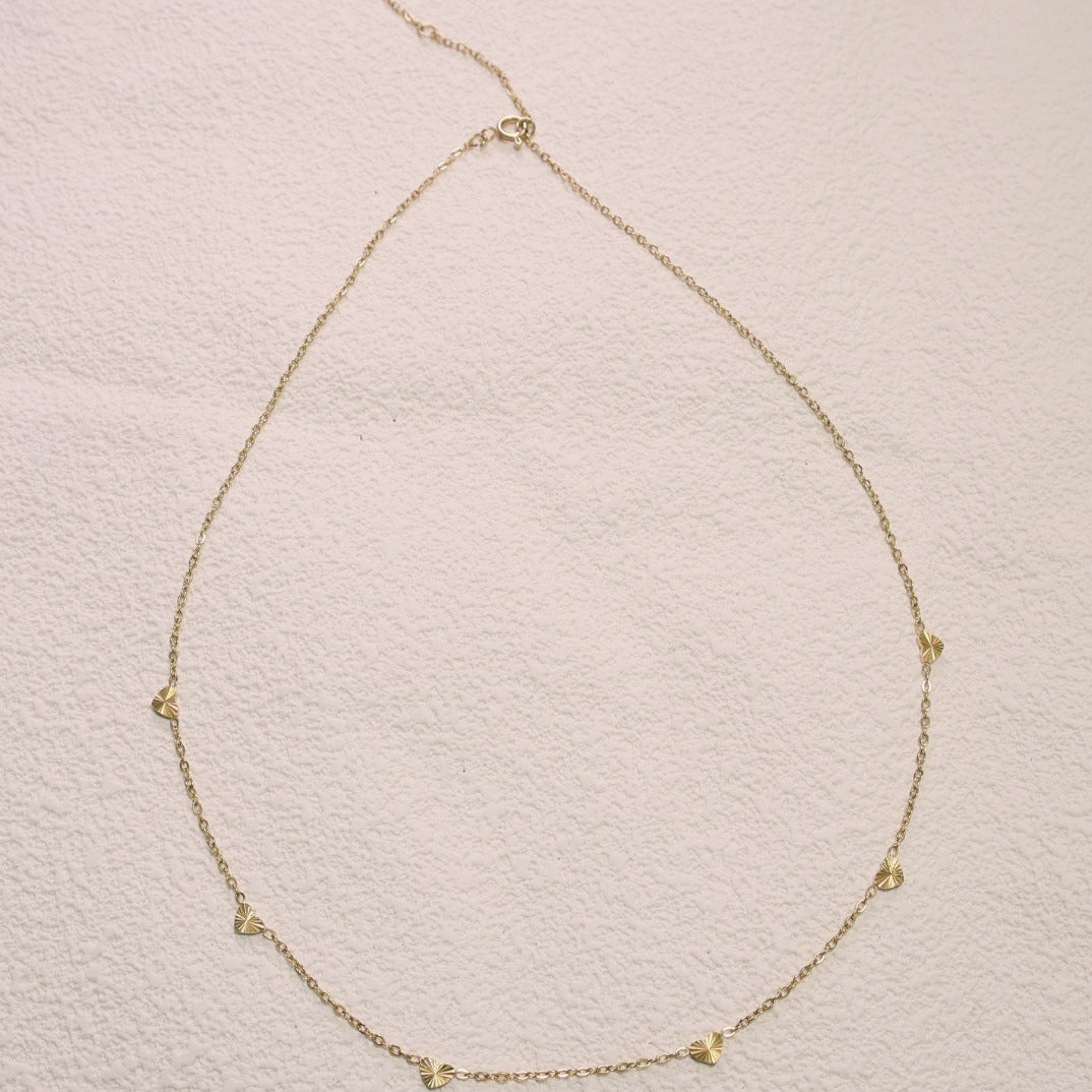 Heart Shape 18K Gold Plated Steel Necklace