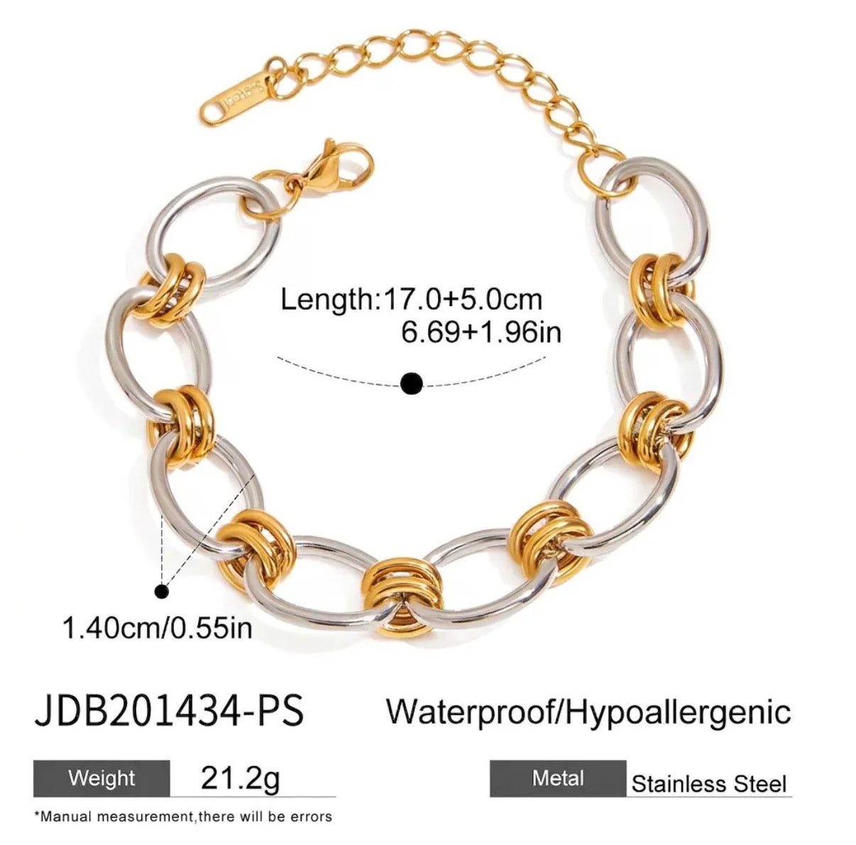 Chunky Chain Bracelet Stainless Steel