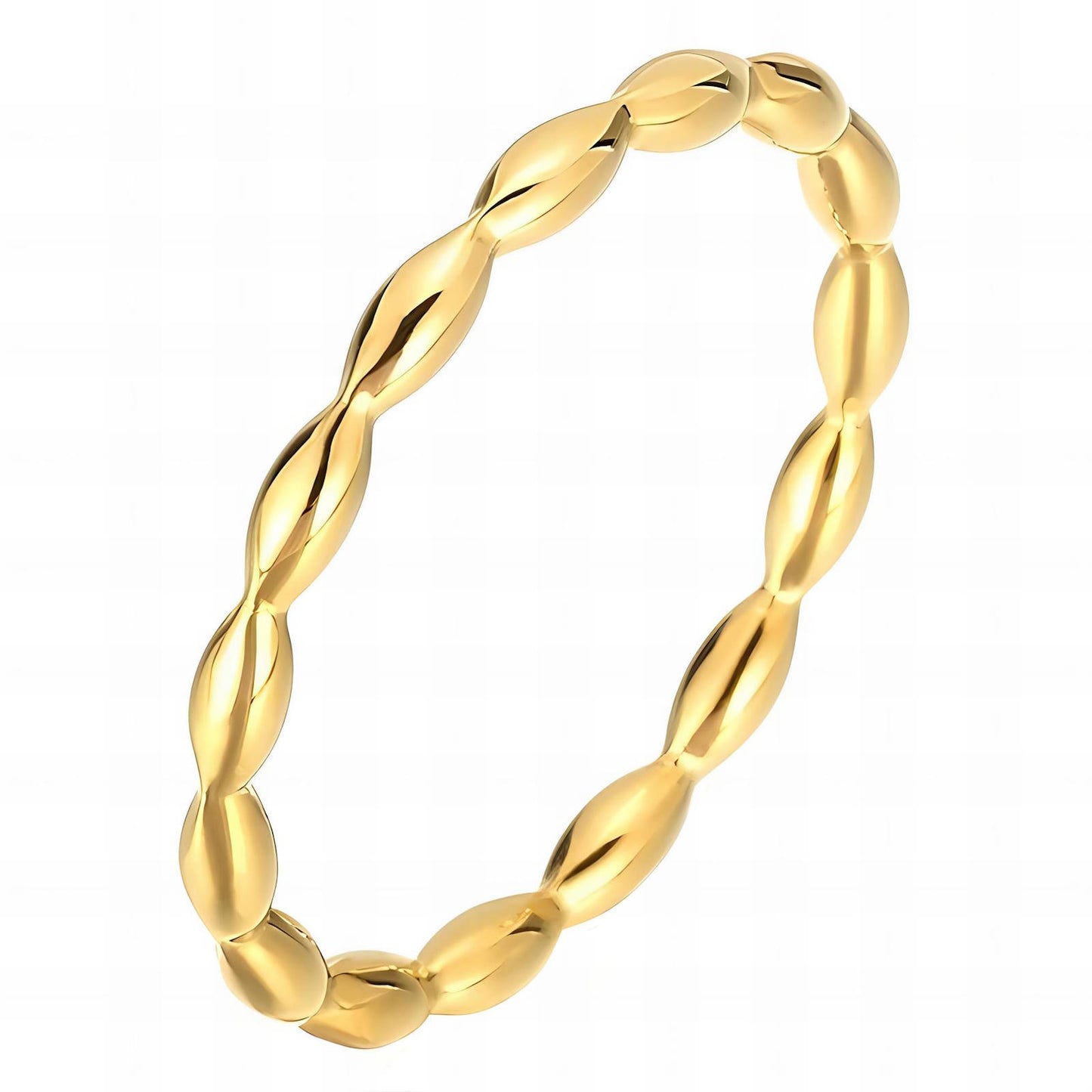 Ring, 18K Gold Plated Steel