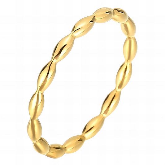 Ring, 18K Gold Plated Steel