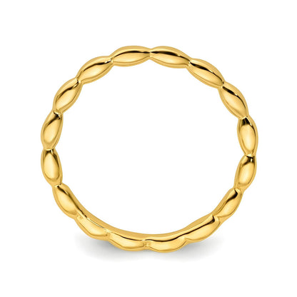Ring, 18K Gold Plated Steel
