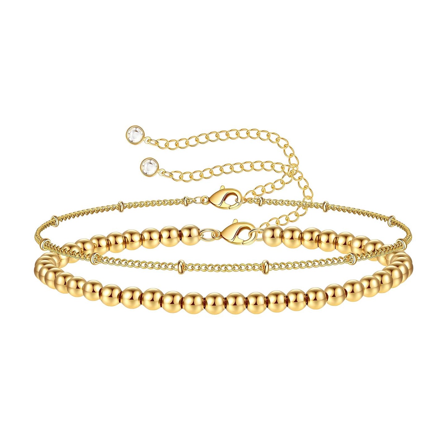 Bracelet, 18K Gold Plated Steel