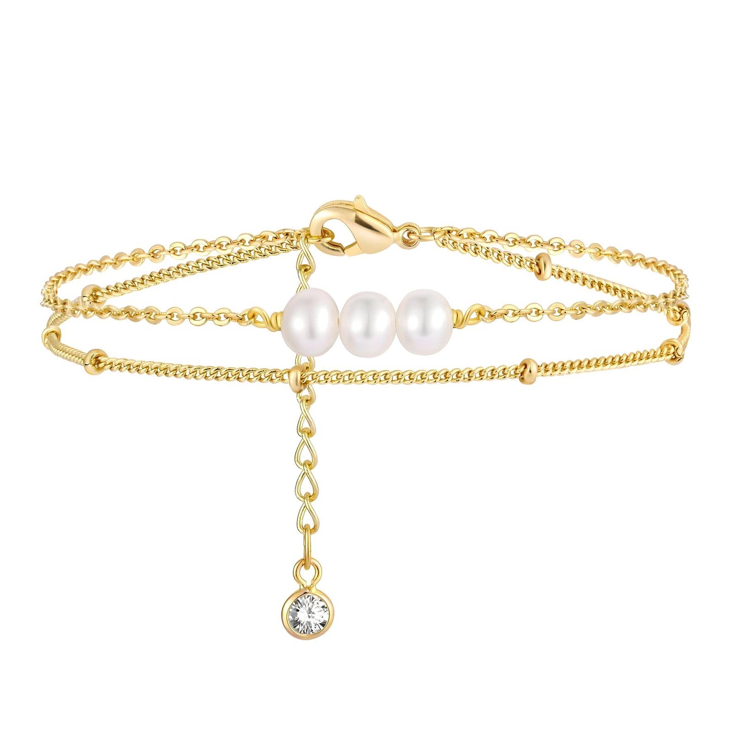 Bracelet, 18K Gold Plated Steel