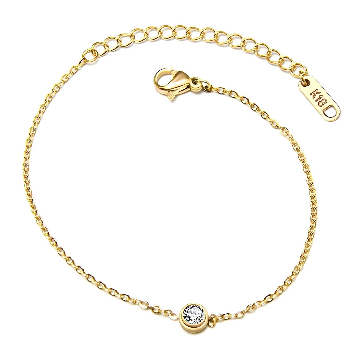 Bracelet, 18K Gold Plated Steel