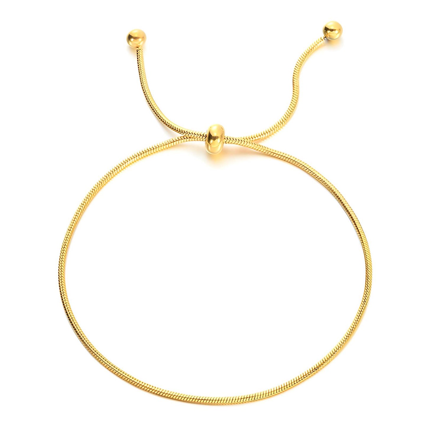 Bracelet, 18K Gold Plated Steel
