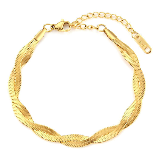 Bracelet 18K Gold Plated Steel