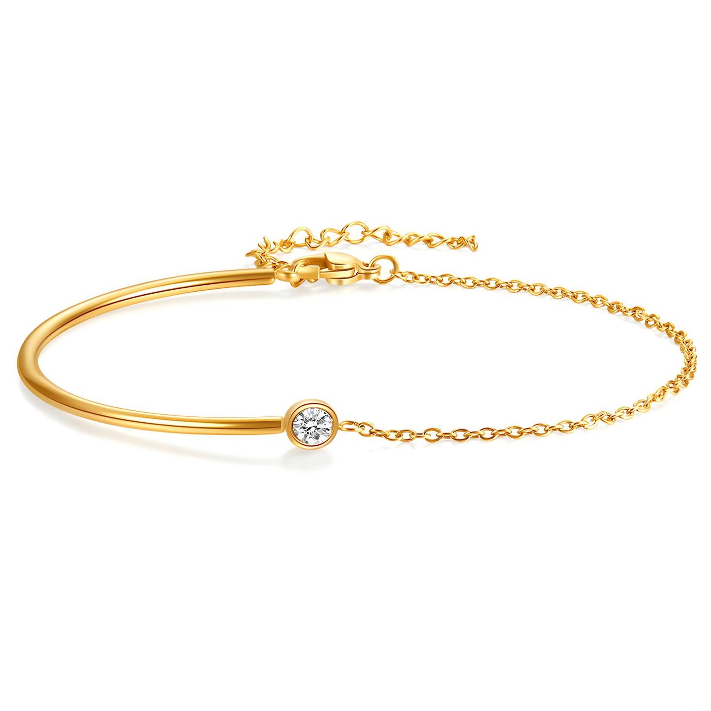 Bracelet, 18K Gold Plated Steel