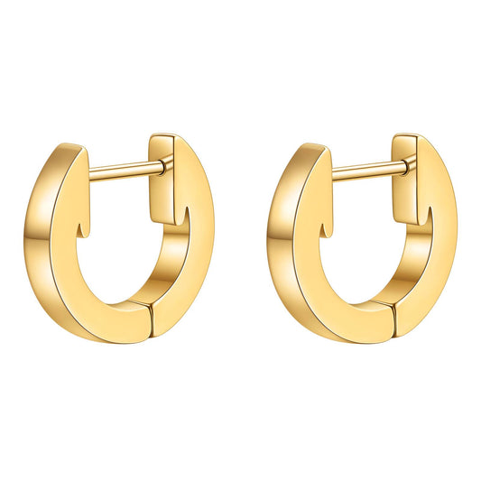 Earrings, 18K Gold Plated Steel