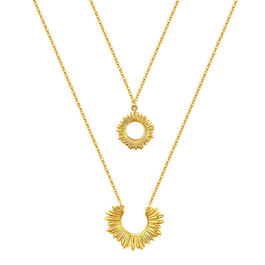 Necklace, 18K Gold Plated Steel