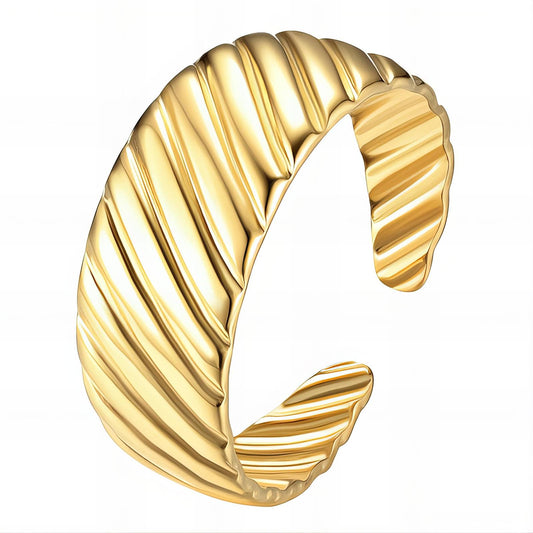 Ring, 18K Gold Plated Steel