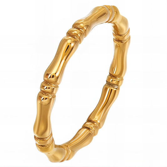 Ring, 18K Gold Plated Steel