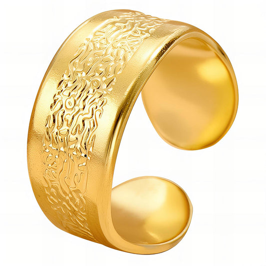 Ring, 18K Gold Plated Steel
