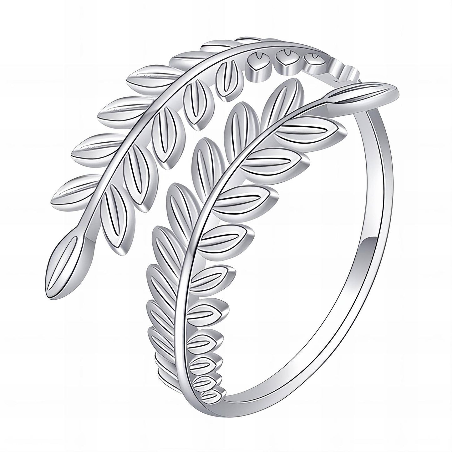 Leaves Ring Stainless Steel