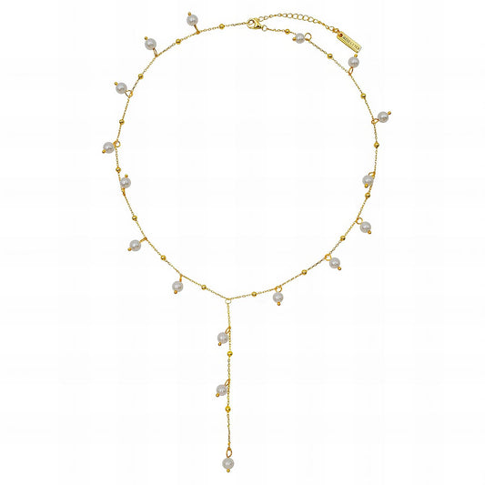 Necklace, 18K Gold Plated Steel