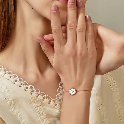 "Crescent" Bracelet, 18K Gold Plated Steel