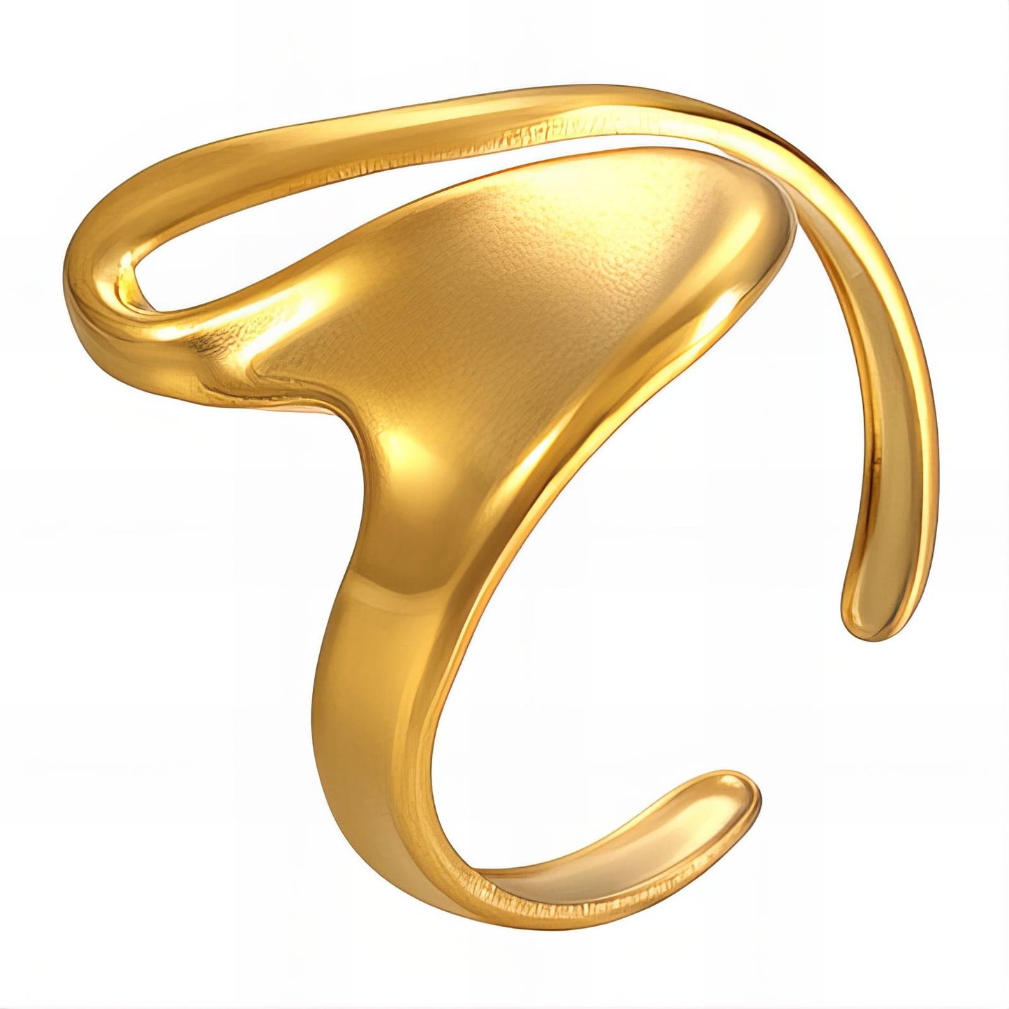 Ring, 18K Gold Plated Steel