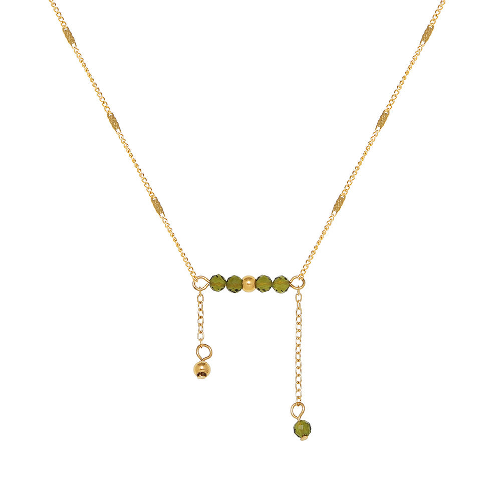 Elegant Necklace 18K Gold Plated Steel