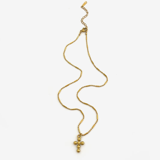 Cross 18K Gold Plated Steel Pendant Necklace
