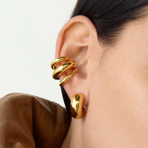 Ear Cuffs Stainless Steel 18K Gold Plated